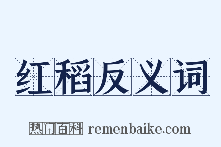 红稻反义词是什么意思的图片